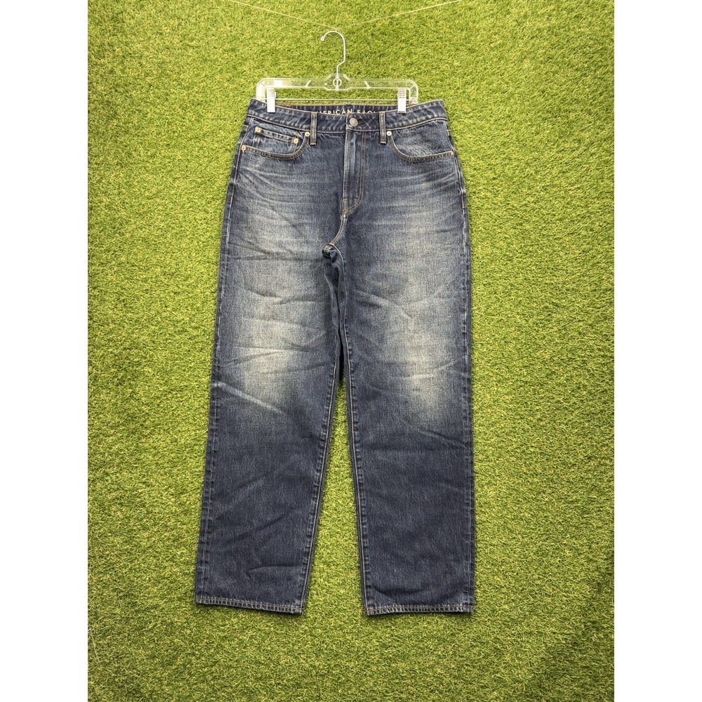 American Eagle Outfitters Jeans Mens 32x32 Loose Fit Dark Wash Denim Baggy New